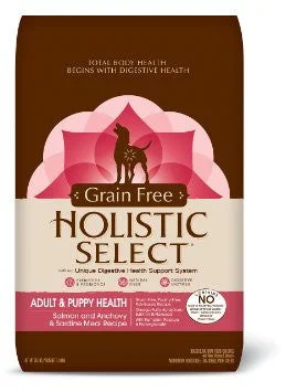 Holistic Select Grain Free Dog Food; Available in 2 recipes and 3 sizes