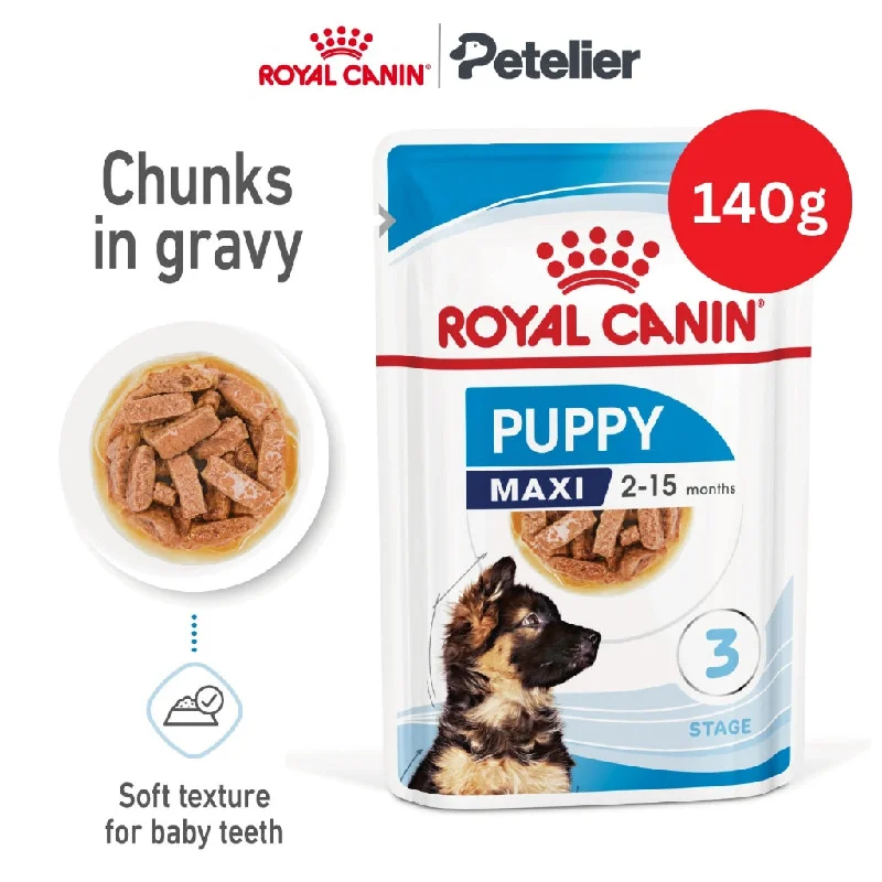 Royal Canin Maxi Puppy 140g Pouch Wet Dog Food - Size Health Nutrition