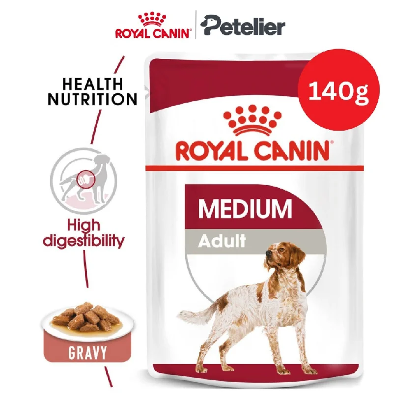 Royal Canin Medium Adult 140g Pouch Wet Dog Food - Size Health Nutrition